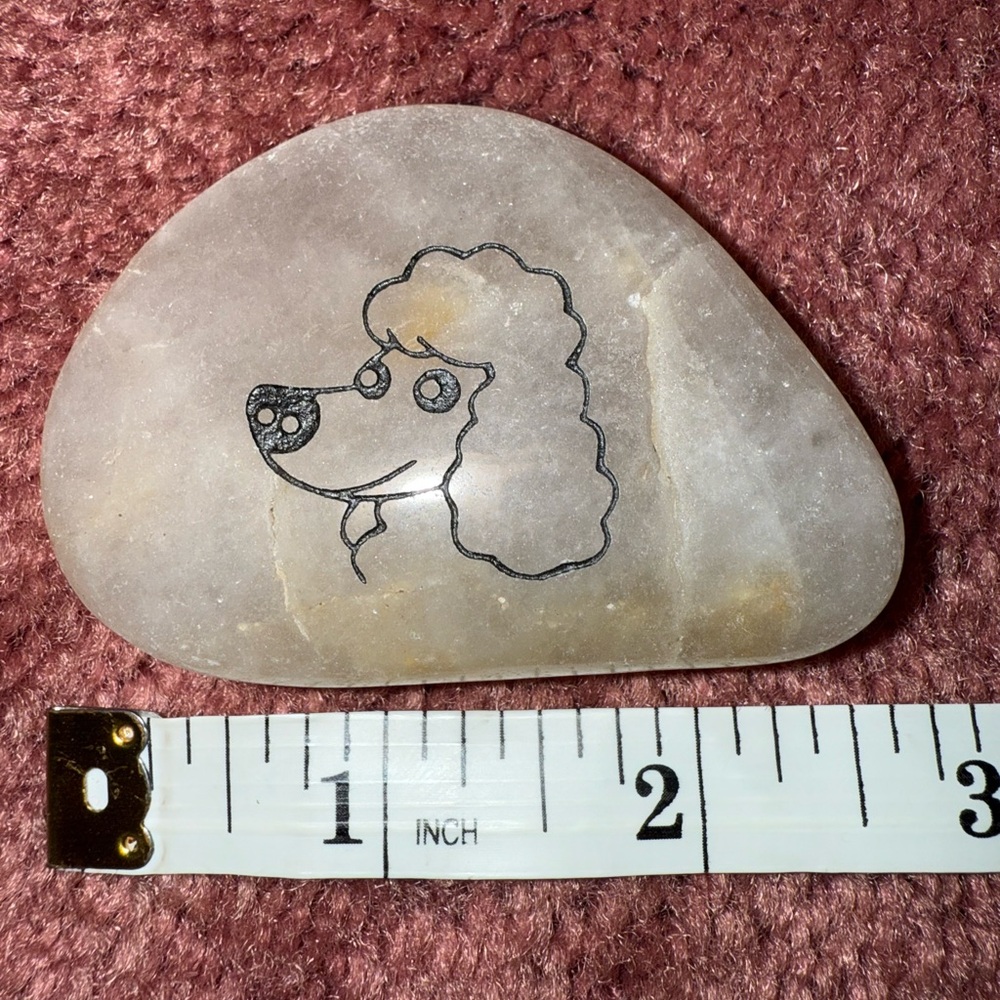 Engraved‎ Poodle Stone